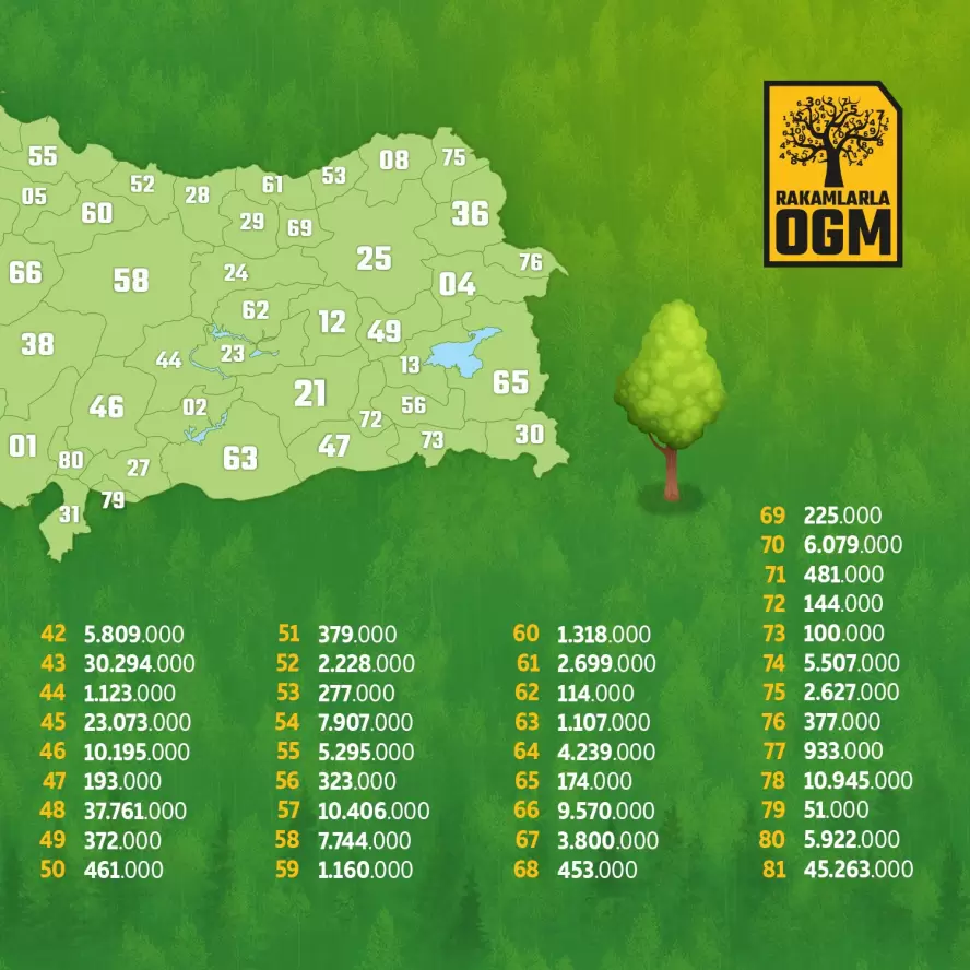 Ülkemizde 2020 Yılında 603 Milyon Fidan Toprakla Buluştu