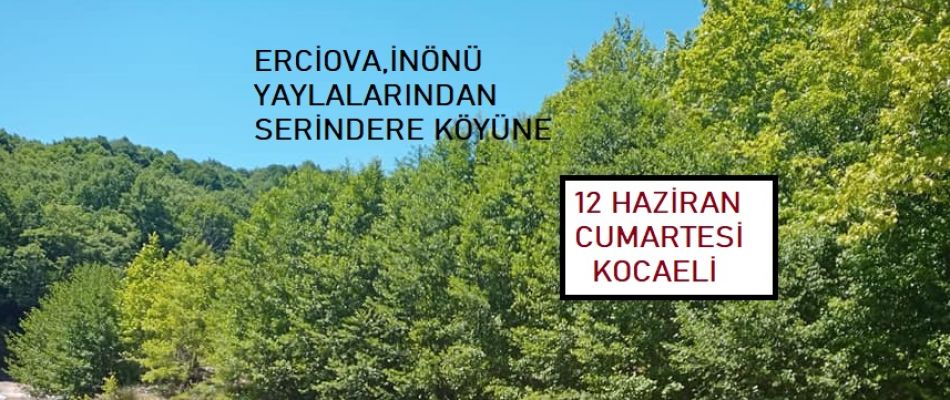 KOCAELİ ERCİOVA,İNÖNÜ YAYLASINDAN SERİNDERE KÖYÜNE 16KM DOĞA YÜRÜYÜŞÜ